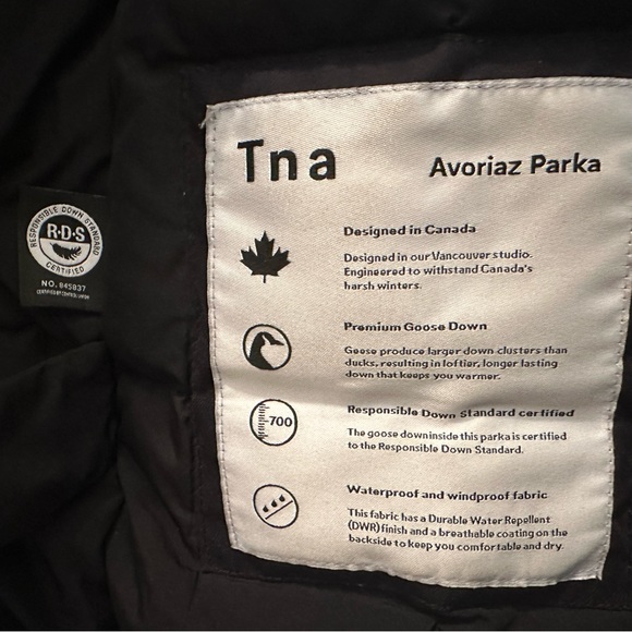 Black TNA Parka - Picture 4 of 4